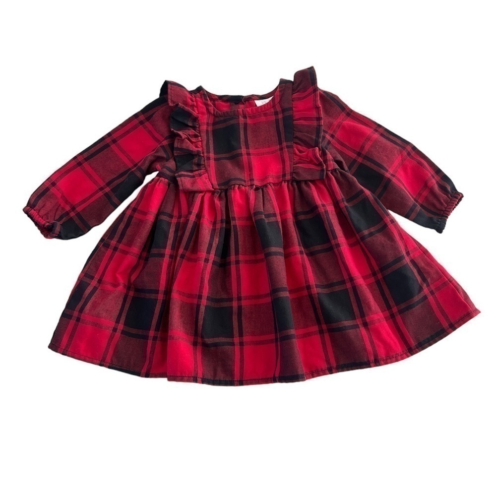 Flannel Children's Place dress, size 6-9 months.